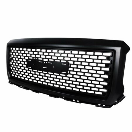 OVERTIME Front Grille for 14 to Up GMC Sierra - Black - 7 x 22 x 52 in. OV3193587